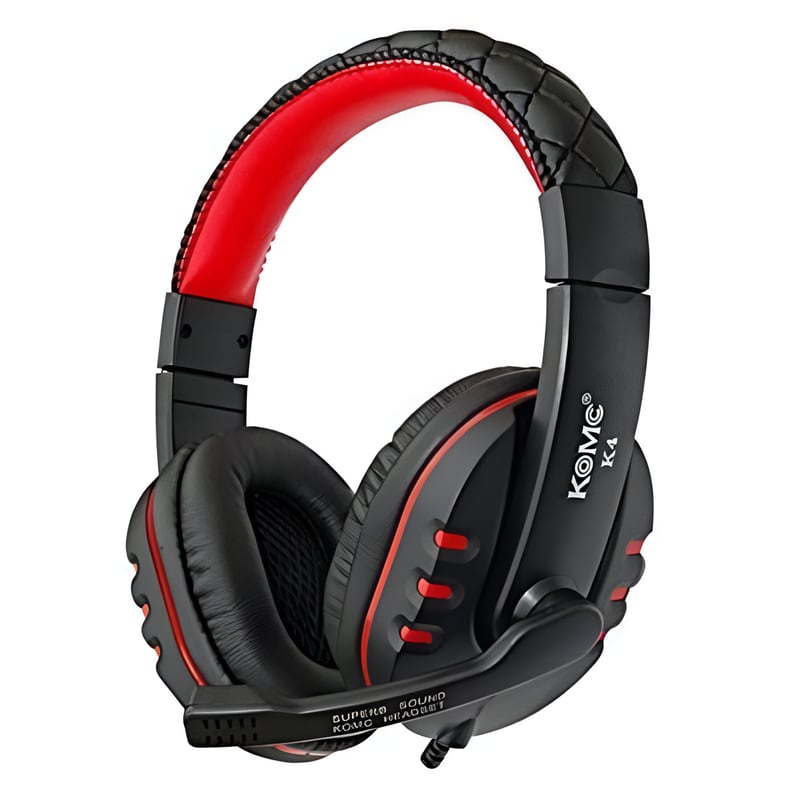 KOMC Komc K4 Gaming Ενσύρματα Ακουστικά 3.5 mm Κόκκινα