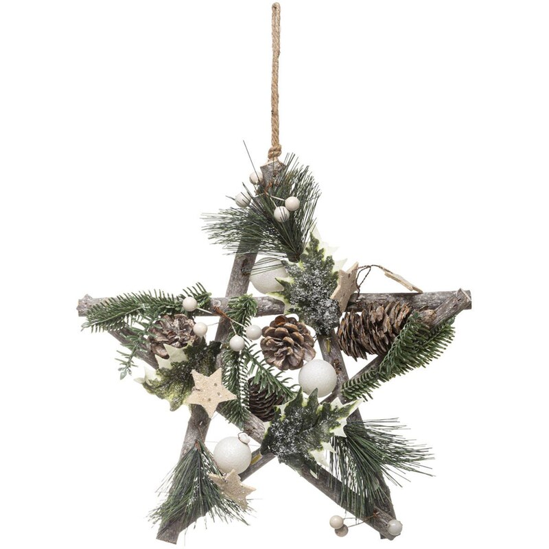 Χριστουγεννιάτικο Κρεμαστό Διακοσμητικό SpitiShop Nature Branch Star