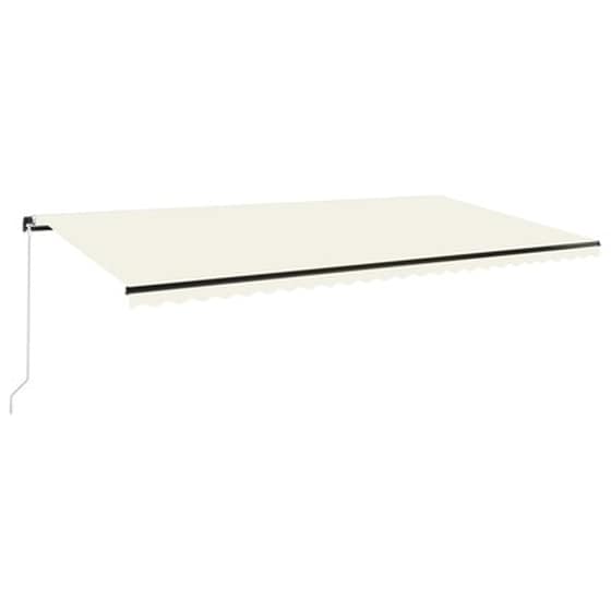 Τέντα Vidaxl Συρόμενη Χειροκίνητη με LED 600x350cm - Κρεμ image 2