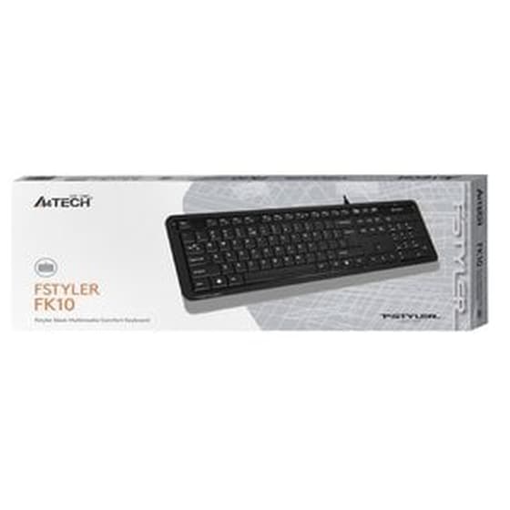 A4Tech Fstyler Sleek FK10 Ενσύρματο Πληκτρολόγιο (GR) image 1