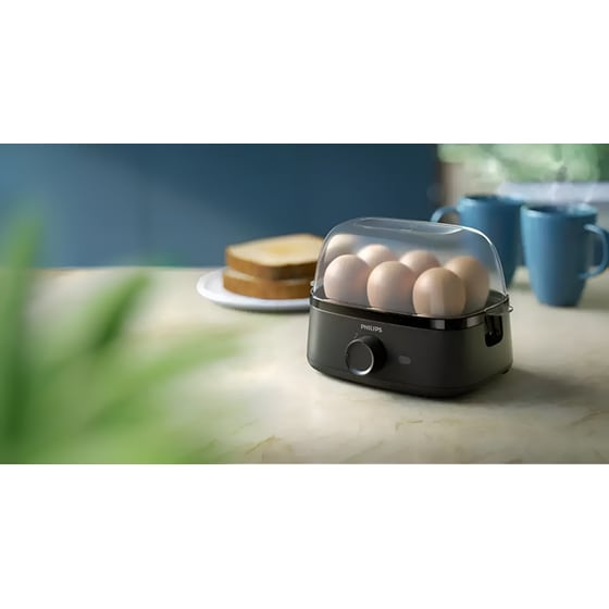 Βραστήρας Αυγών PHILIPS 3000 Series HD9137/90 400 W 6 Θέσεων Μαύρο image 7