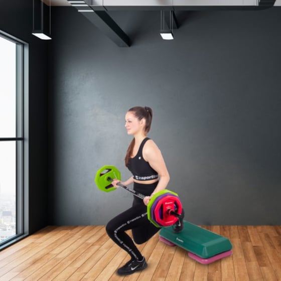 Body Pump Μπάρα InSPORTline Pumpino INS-21699 140cm 19kg Κούφια από Ατσάλι με 6 Δίσκους Βαρών και Κολάρα image 6