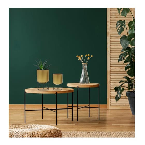 Σετ Κασπώ με Βάση Home Deco Factory 2 τμχ  - Χρυσά image 3