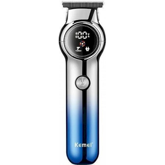 Κουρευτική Μηχανή Kemei KM-1851 Ασημί/Μπλε image 0