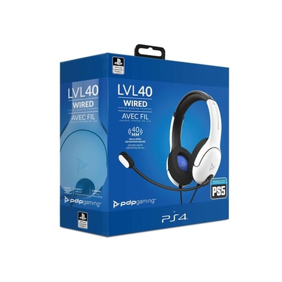 PDP Gaming Headset Lvl 40 Stereo For Playstation 5 White image 0