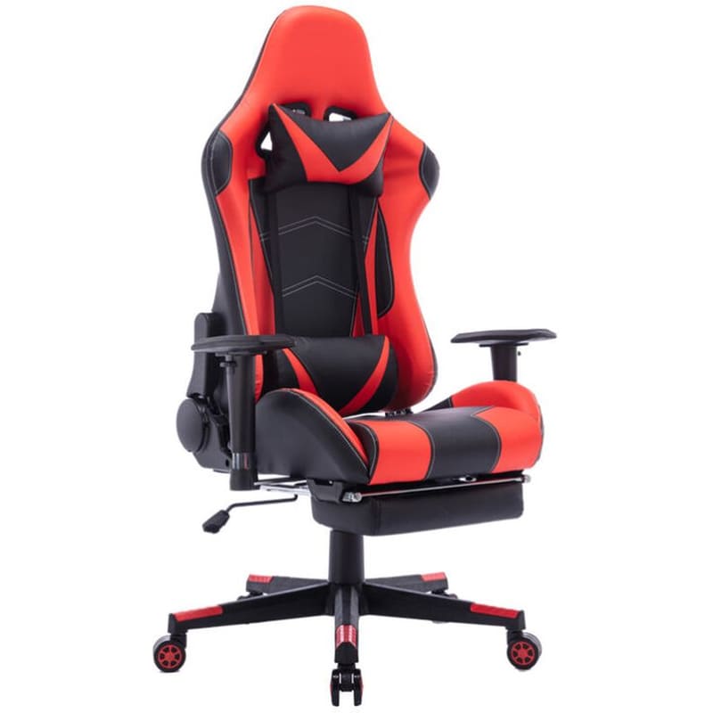 PAKOWORLD Καρέκλα Γραφείου Gaming Zeldo Pakoworld Pu Μαύρο-κόκκινο 66x56x135εκ – 232-000011