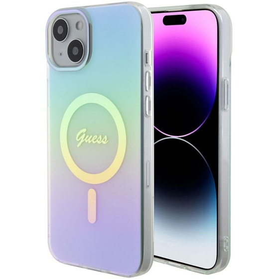 Guess Iridescent Magsafe Case Πολύχρωμη Θήκη Προστασίας Από Σκληρό Πλαστικό – Iphone 15 Plus (rainbow Purple – Guhmp15mhitsq) image 8