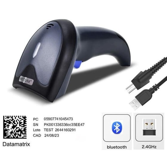 NETUM 3-in-1 Scanner Χειρός Ασύρματο BT/2.4G/Ενσύρματο Ανάγνωση 2D και QR Barcodes image 1