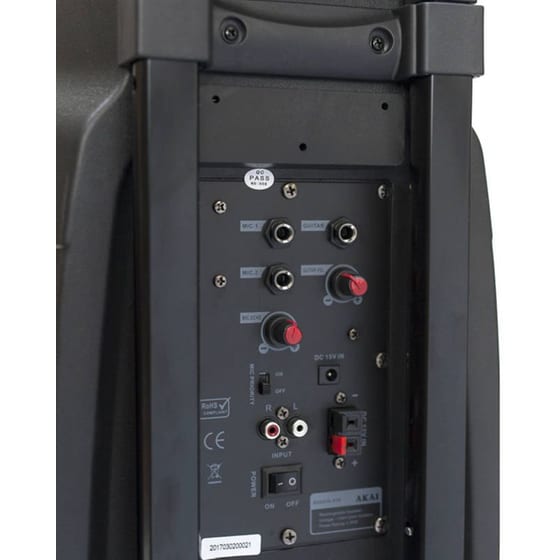 Party Speaker Akai SS023A-X10 50W Karaoke με Ασύρματo Μικρόφωνo - Μαύρο image 5