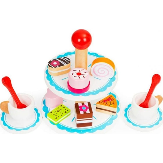 Παιδικό Ξύλινο Ecotoys Σετ Τσαγιού Με 14 Αξεσουάρ image 2