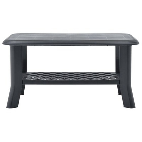 Τραπεζάκι Σαλονιού VidaXL από Πλαστικό 90x60x46cm - Ανθρακί image 3
