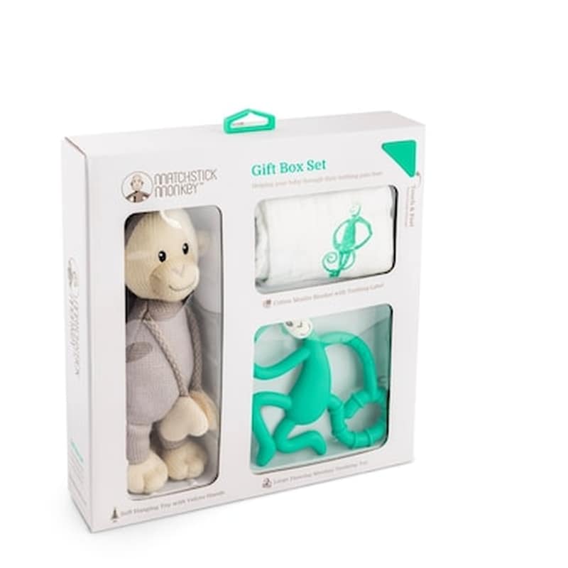 MATCHSTICK MONKEY Matchstick Monkey Teething Gift Set Teething Gift Set - Green 241504