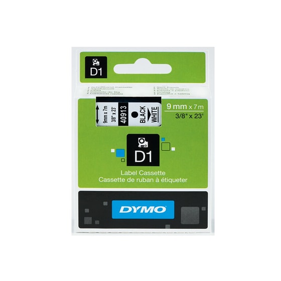 Dymo D1 9mm Black/white Labels 40913 image 0