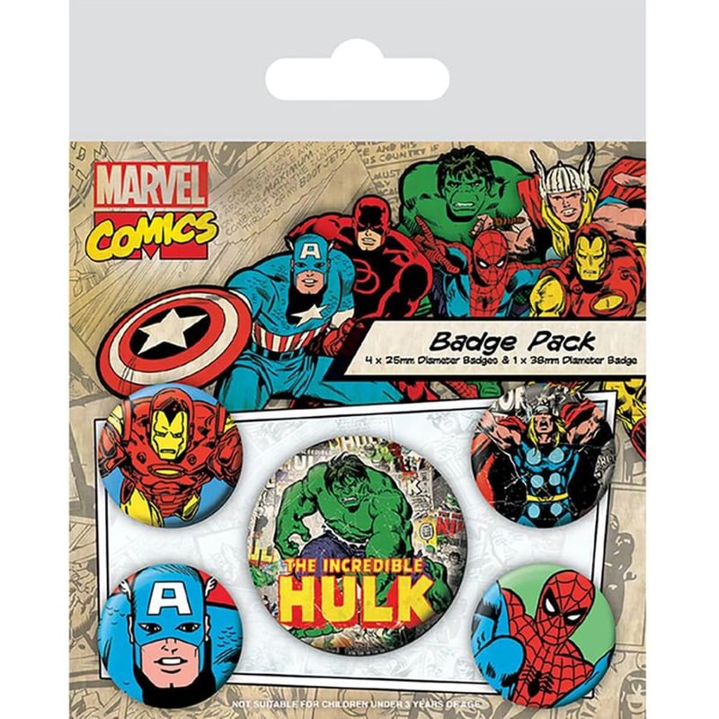 Κονκάρδες Marvel Comics (Hulk) Pyramid BP80448 - 5 τμχ