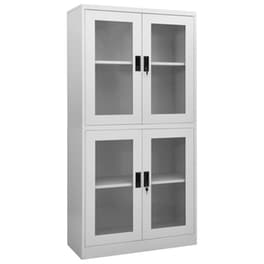 Ντουλάπα Γραφείου VidaXL από Ατσάλι 90x40x180 cm - Ανοιχτό Γκρι