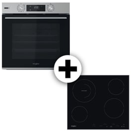 WHIRLPOOL OMSR58CU1SX & AKT8601IX 71 Lt Inox Εντοιχιζόμενος Σετ Φούρνος και Εστία