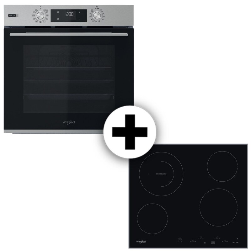 WHIRLPOOL OMSR58CU1SX AKT8601IX 71 Lt Inox Εντοιχιζόμενος Σετ Φούρνος και Εστία