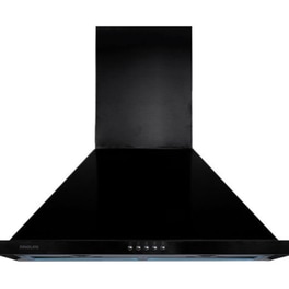 DAVOLINE KOS HPC BLACK 90 cm Μαύρο Καμινάδα - Τζάκι Απορροφητήρας