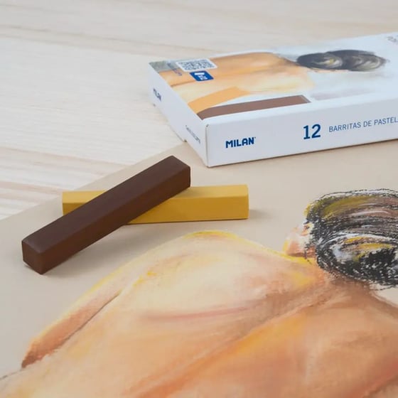 Κηρομπογιές Milan Soft Pastel (12 Τεμάχια) image 3