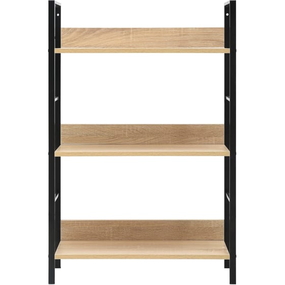 Βιβλιοθήκη VidaXL από Ξύλο 60x27.6x90.5cm - Μπεζ/Μαύρο image 2