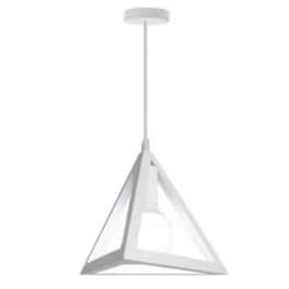 Φωτιστικό Οροφής Μονόφωτο Χατζηκοντίδης C10 Triang12 Πυραμίδα Μεταλλικό - Λευκό