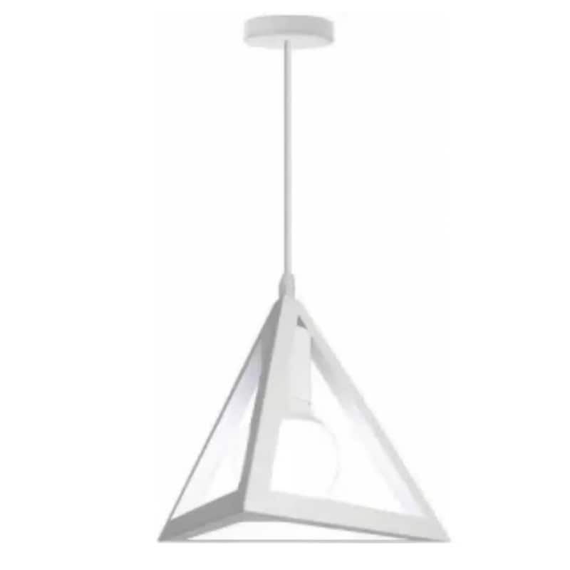 Φωτιστικό Οροφής Μονόφωτο Χατζηκοντίδης C10 Triang12 Πυραμίδα Μεταλλικό - Λευκό