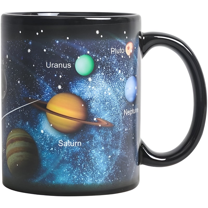 Κούπα Solar System Που Αλλάζει Χρώμα από Πορσελάνη 300 ml - Μαύρο