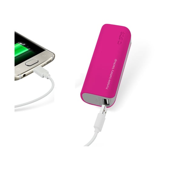 Powerbank SBS Portable Battery Backup 2000 mAh Ροζ image 0