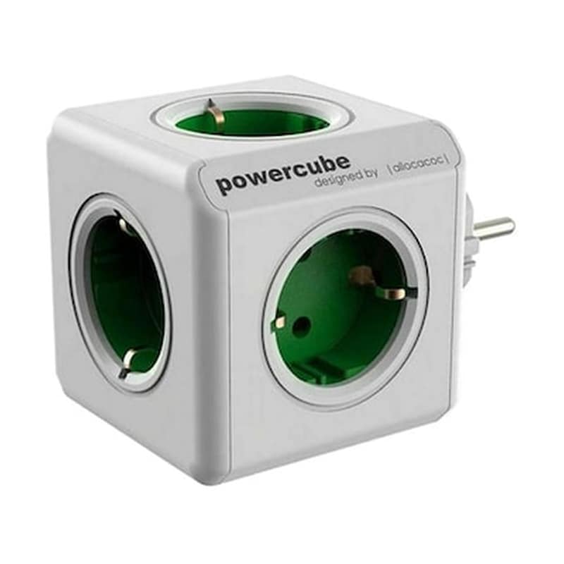 POWERCUBE Ταφ Allocacoc Powercube Original 5 Θέσεων - Λευκό/Πράσινο
