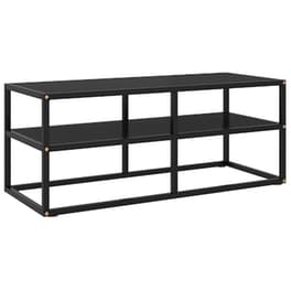 Έπιπλο Τηλεόρασης Vidaxl Γυαλί  100x40x40 cm  - Μαύρο