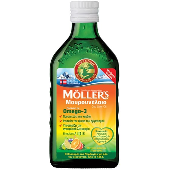 Λιπαρά Οξέα MOLLER'S Μουρουνέλαιο Εσπεριδοειδή - 250ml image 0