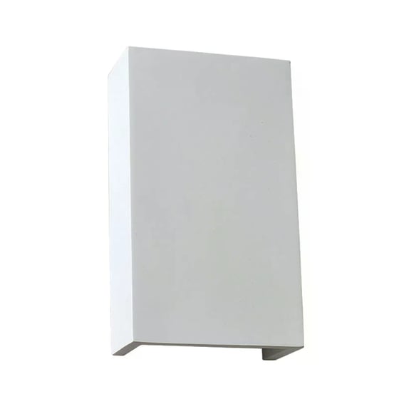 Απλίκα Τοίχου Aca Block G85271w Γύψινη 9.5x9x24.5 cm - Λευκή image 0