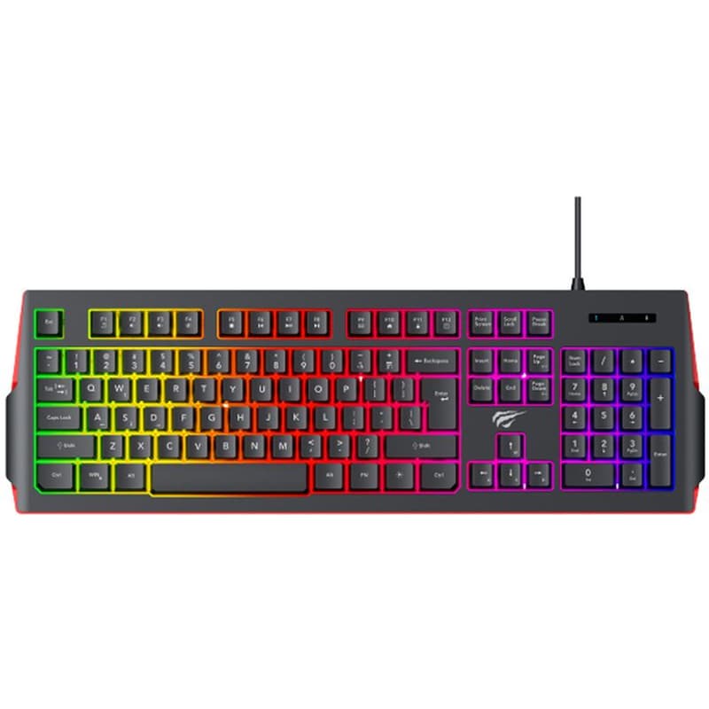 HAVIT - GAMENOTE Havit KB866L Gaming Ενσύρματο Πληκτρολόγιο με RGB Φωτισμό Μαύρο (US)