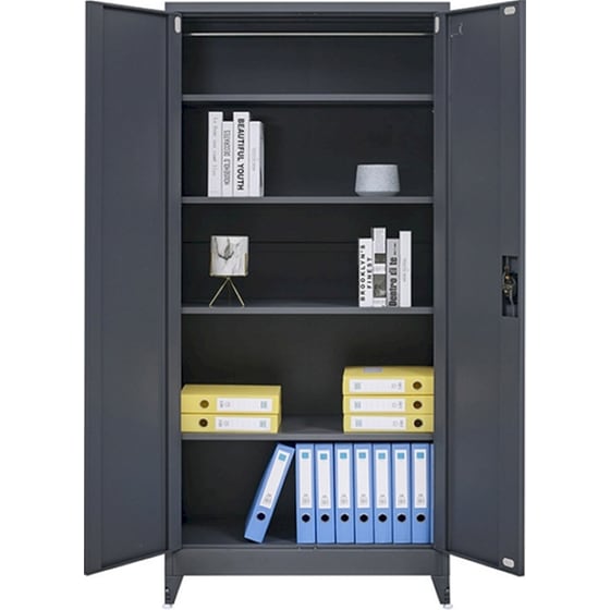 Ντουλάπα Vesta Δίφυλλη Μεταλλική 70x40x181cm - Ανθρακί image 2