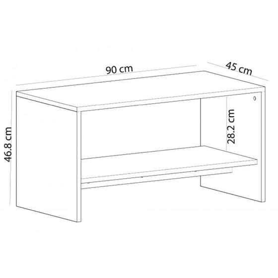 Τραπεζάκι Σαλονιού 24Mall Luca Sapphire από Μοριοσανίδα 90x45x46 cm - Μαύρο image 4