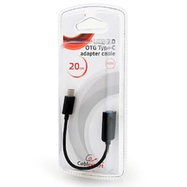Αντάπτορας Cablexpert USB 2.0 Female σε USB-C Male Μαύρο