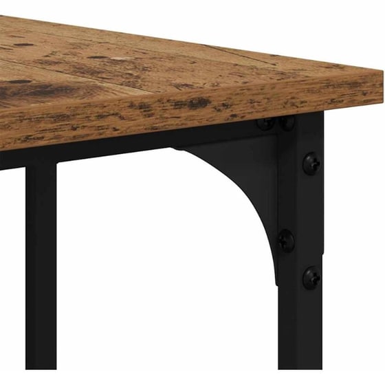 Γραφείο VidaXL από Επεξεργασμένο Ξύλο 139x139x75 cm - Παλιό Ξύλο image 7