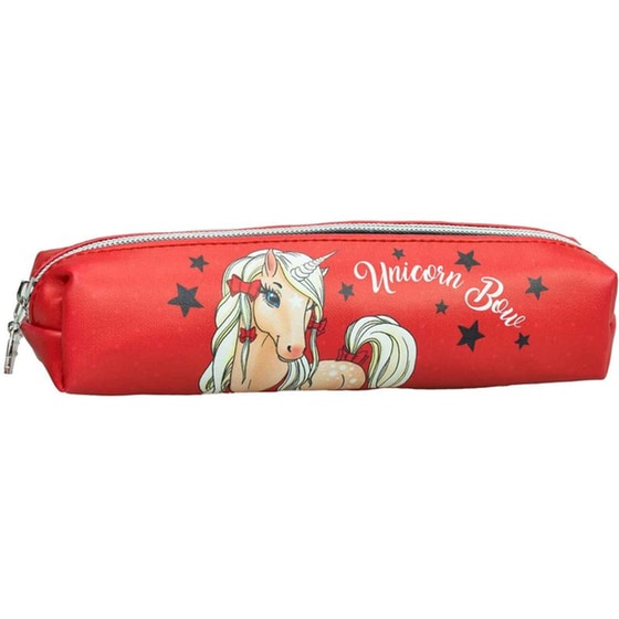 Κασετίνα Βαρελάκι Back Me Up Unicorn Bow Κόκκινο image 0