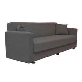 Καναπές Κρεβάτι Τριθέσιος Amethyst Σκούρο Γκρι 214x78x78cm