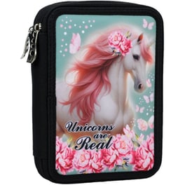 Κασετίνα Παραλληλόγραμμη BMU Διπλή Butterfly Unicorn