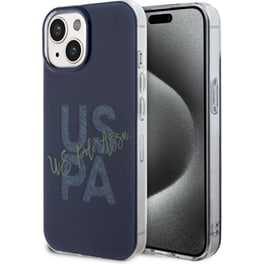 U.s. Polo Assn. Hard Case Iml Glitter Script – Θήκη Προστασίας Από Σιλικόνη Iphone 15 (navy – Ushcp15suglv)