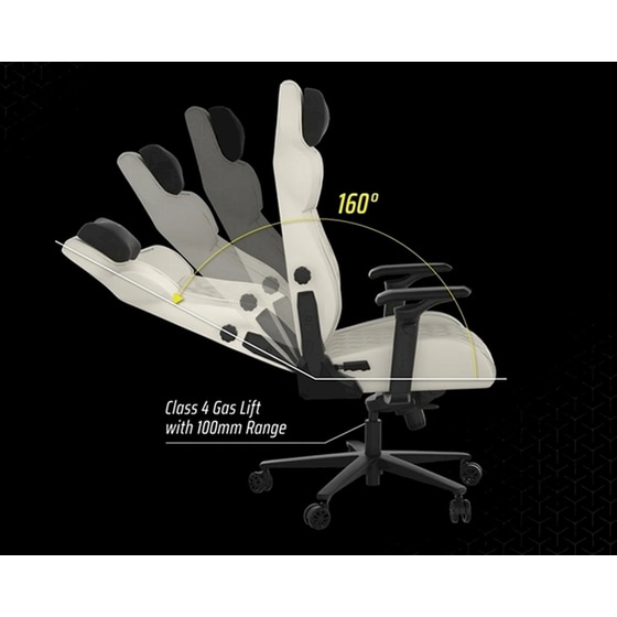 Καρέκλα Gaming Corsair TC500 Luxe Frost από Ύφασμα - Λευκό image 5