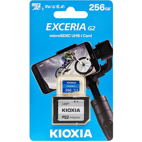 Kioxia Exceria G2 microSD 256GB U3 με αντάπτορα image 1