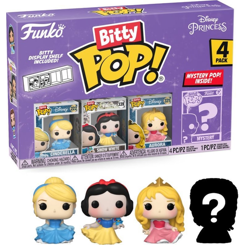 Funko Bitty Pop! - Disney Princess - Cinderella/Snow White/Aurora And Mystery Figure 4-pack