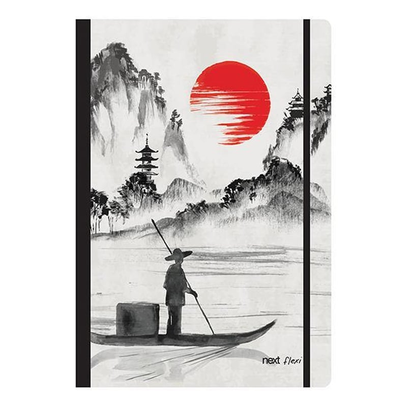 NEXT Τετράδιο Next 2 Θεμάτων 80Φ Flexi Λάστιχο Trends Japan 21x29εκ.