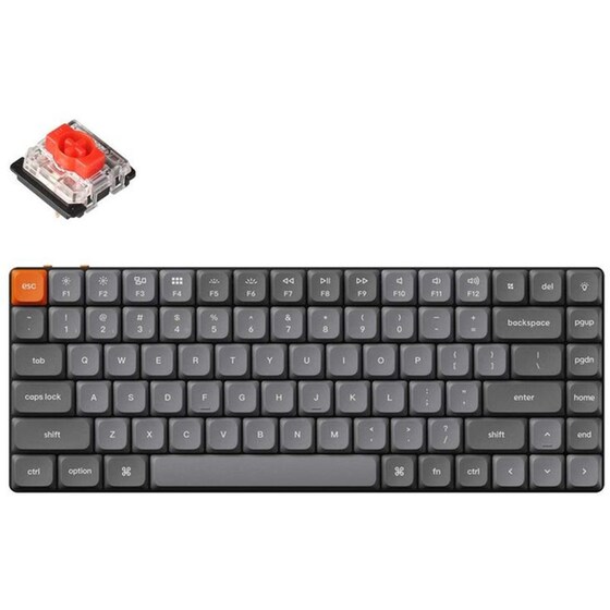 Keychron K3MH1 Max Gaming Ασύρματο Μηχανικό Πληκτρολόγιο RGB - Γκρι (US) image 0