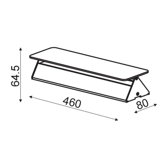 Απλίκα Τοίχου Led Aca Pyramid Zd806415ledwh από Αλουμίνιο 46x6.45x8 cm - Λευκή image 1