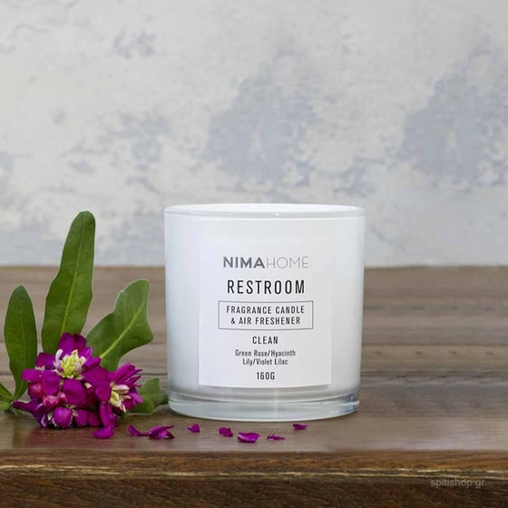 Αρωματικό Κερί Nima Aroma Restroom Γυάλινο 160 gr - Λουλούδια image 1