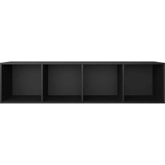 Βιβλιοθήκη VidaXL από Μοριοσανίδα 36x36x143 cm - Μαύρο image 6