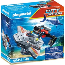 PLAYMOBIL® City Action Επιχείρηση Διάσωσης με Καταδυτικό Scooter (70145)